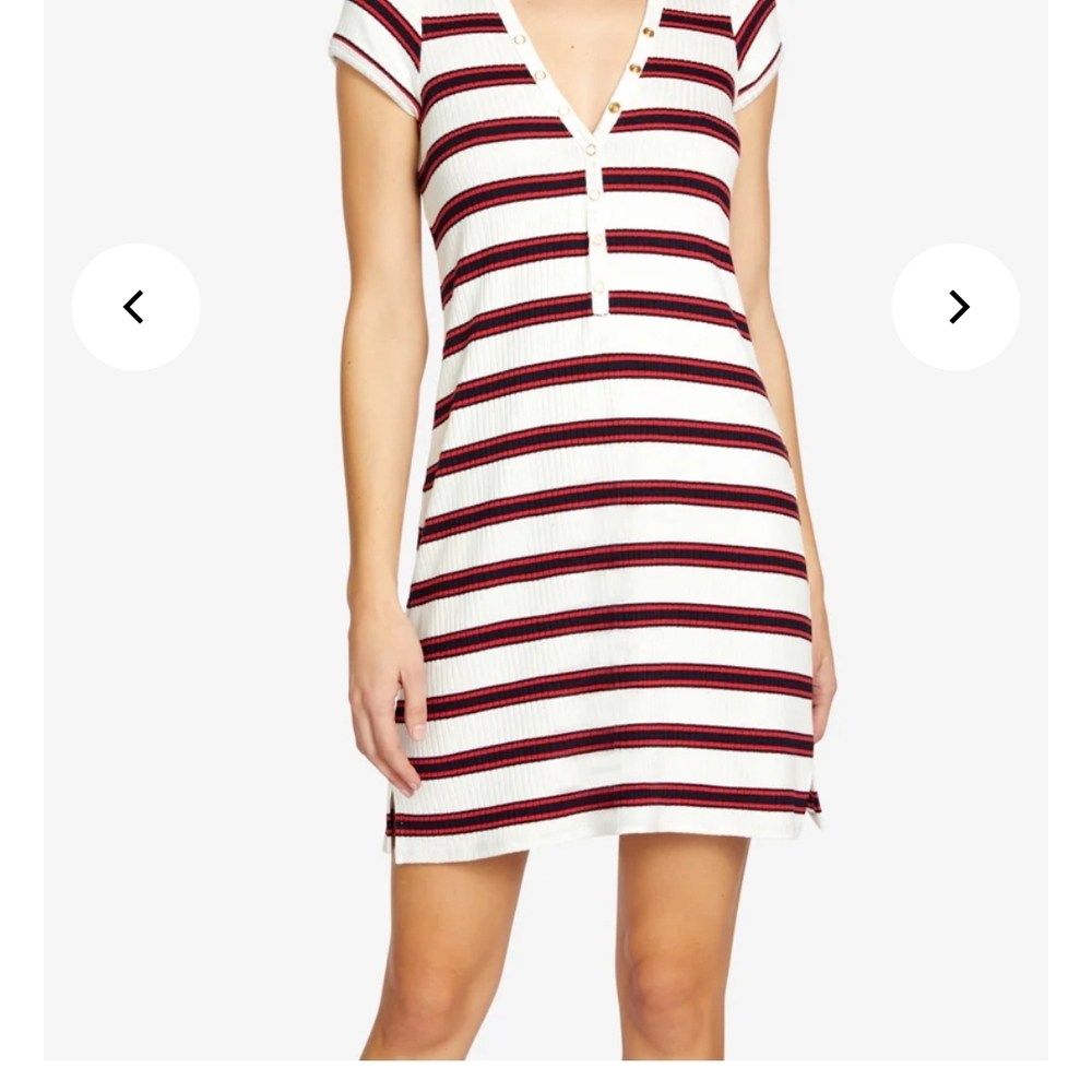 Robin Piccone Red and White Striped Mini Dress